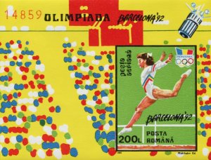 Romania 1992 MNH Stamps Scott 3758 Souvenir Sheet Sport Olympic Games