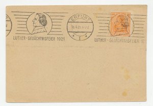 Card / Postmark Deutsches Reich / Germany 1921 Martin Luther Memory Celebration 