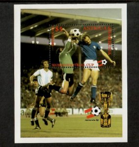 Antigua 1982 - World Cup Soccer Football - Souvenir Stamp Sheet Scott #652 - MNH