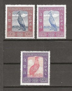 NEPAL 1959/60 SG 131/3 MNH Cat £190