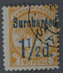 Samoa #24 Used VG Blue Surcharge Place Cancel HRM