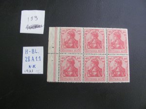 GERMANY 1921 MNH MI. 28A1.1 BOOKLET PANE 15 EUROS (133) SEE MY STORE