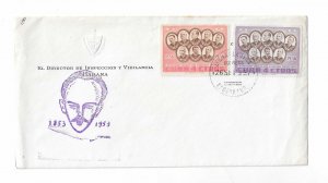 Cuba 1957  set of 2 FDC  with a handstamp cachet