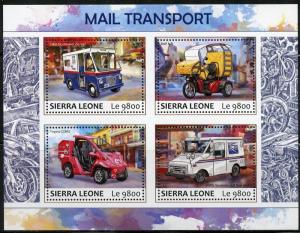 SIERRA LEONE 2017 MAIL TRANSPORT  SHEET MINT NEVER HINGED