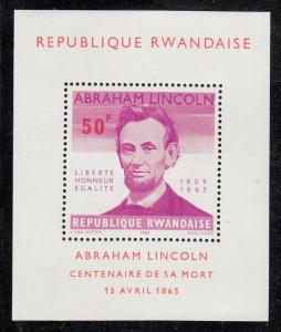 Rwanda Lincoln S/Sheet (Scott # 98) MNH