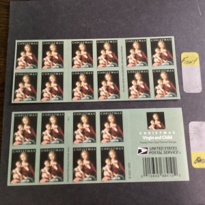 Scott#5721a Virgin&Child-2022  Booklet Pane Of 20 Stamps MNH-US