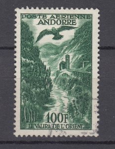 J29151, 1955-7 andorra used #c2 airmail bird