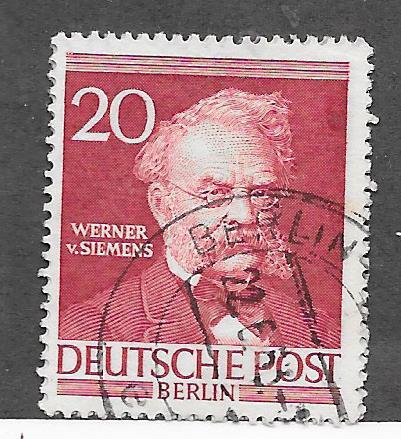 Germany #9N90 20pf Wierner Von Seimens-brn red- (U) CV $0.75