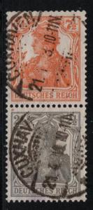 Germany Scott # 98, 97, used, se-tenant, Mi# S13a