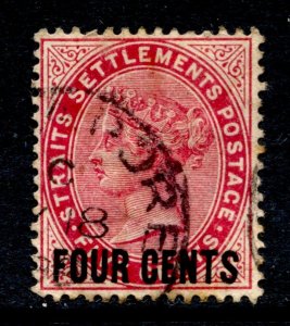 Straits Settlements Stamp #92  USED FU SINGLE