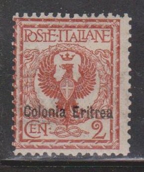 ERITREA Scott # 2 MH - Italian Stamp With Overprint