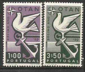 PORTUGAL 846-847, MNH, PAIR OF STAMPS, SYMBOLS OF HOPE AND PEACE