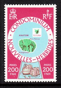 New Hebrides French 269 Map MNH VF
