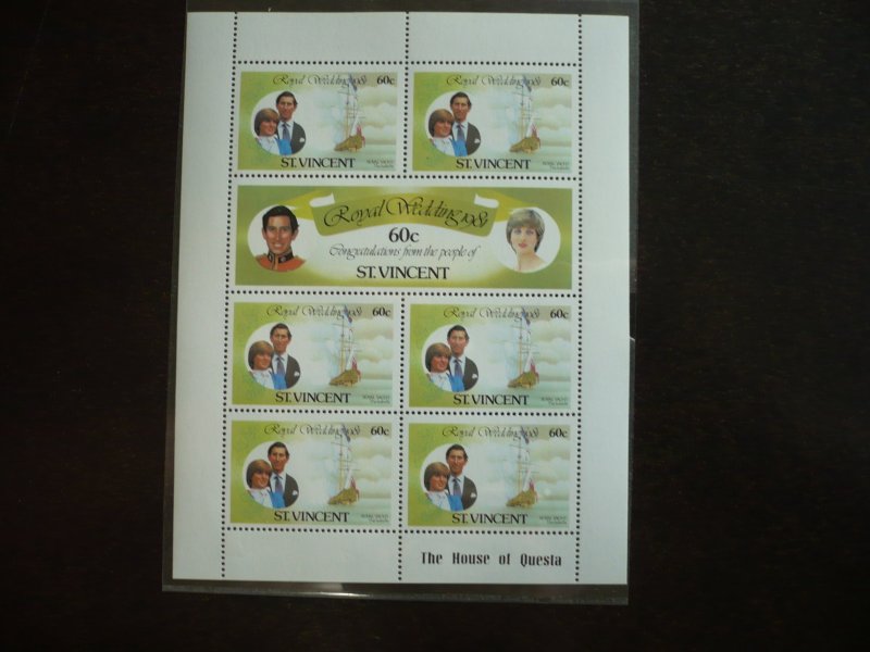 Stamps - St. Vincent - Scott# 627-628 - Mint Never Hinged Souvenir Sheet