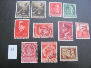 Germany 1930S-1940S  USED HITLER LOT VF/XF  (183)