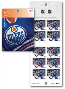 NHL Hockey EDMONTON OILERS Team JERSEY = Booklet of 10 Canada 2013 #2672a MNH