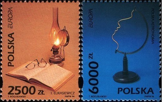 Poland 1994 MNH Stamps Scott 3193-3194 Europa CEPT Inventions Copernicus Lamp