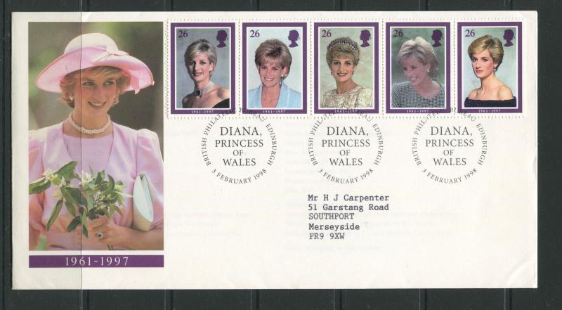 STAMP STATION PERTH:Great Britain - FDC Diana Princess of Wales 1998 CV$?