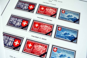 COLOR PRINTED SWITZERLAND 1843-2010 STAMP ALBUM PAGES (213 illustrated pages)