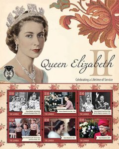 Gambia 2012 - Queen Elizabeth II Sheet of 6 Stamps  MNH