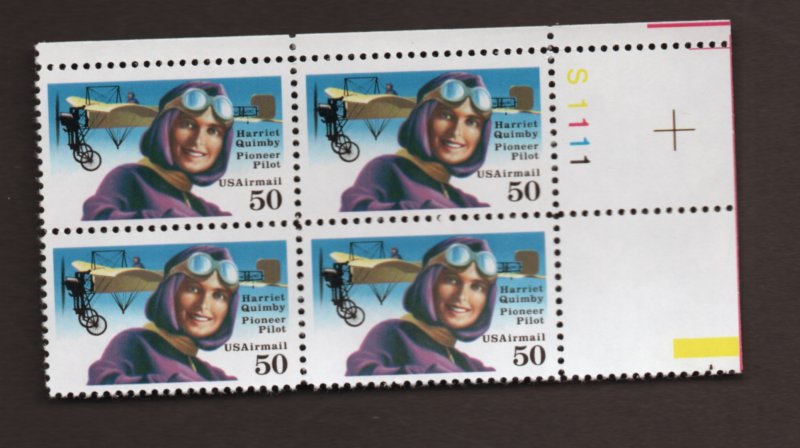Scott #  C128  PERF  11   MNH   Plate block of 4