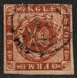 Denmark Sc #7 Used; Mi #7