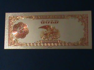 ​UNITED STATES-1882-CAT#261-$100 GOLD COINS- 24K GOLD REPLICA NOTE VF-LAST ONE