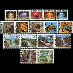 ZIMBABWE 1980 - Scott# 414-28 1st Issue Set of 16 Used sh...