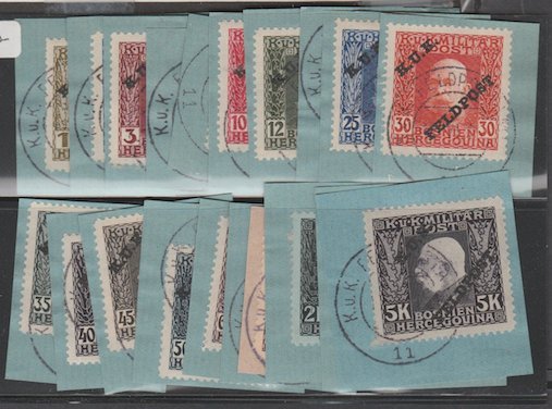Austria Scott #M1-M20 Stamp - Used Set with Cancels - MSO