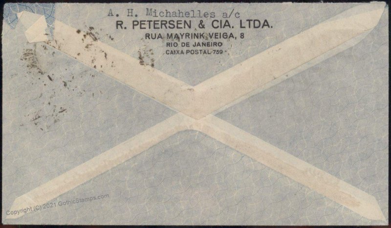 Brazil 1936 Condor Lufthansa Germany Flown Cover  Bremen G84430