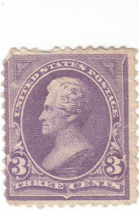 Scott # 253 - 3c Purple - Jackson - Used - SCV - $13.00 