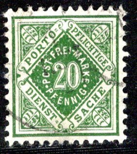 German States Wurttemberg Scott # O22, used