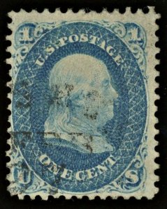 US Sc # 63 1c Franklin Used