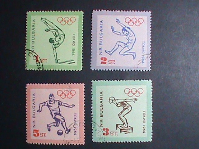 ​BULGARIA STAMP-1964-SC# 1368-71 18TH OLYMPIC GAMES-TOKYO'64 CTO STAMP SET VF