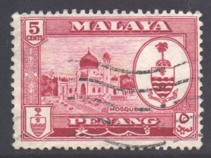 Malaya Penang Scott 59 - SG58, 1960 Elizabeth II 5c used