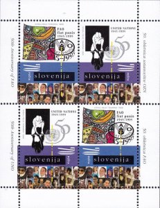 Slovenia 1995 MNH Stamps Mini Sheet Scott 239-240 50 Y United Nations FAO Food