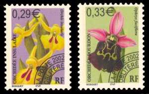 France 2002 ORCHIDS Scott #2865-2866 Mint Never Hinged