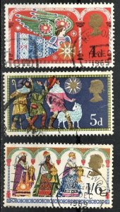 GREAT BRITAIN - SC #605-606-607 - USED SET OF 3 -1969 - Great062