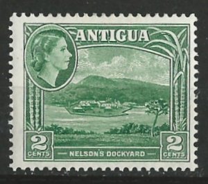 Antigua # 109  Queen Elizabeth 2-cent   (1)  Unused VLH