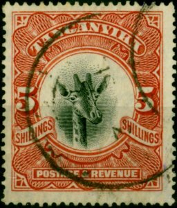 Tanganyika 1923 5s Scarlet SG86a Wmk Upright Fine Used