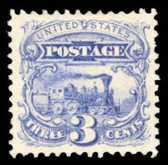 United States, 1869 Pictorials #114 Cat$90, 1869 3c ultramarine, unused witho...