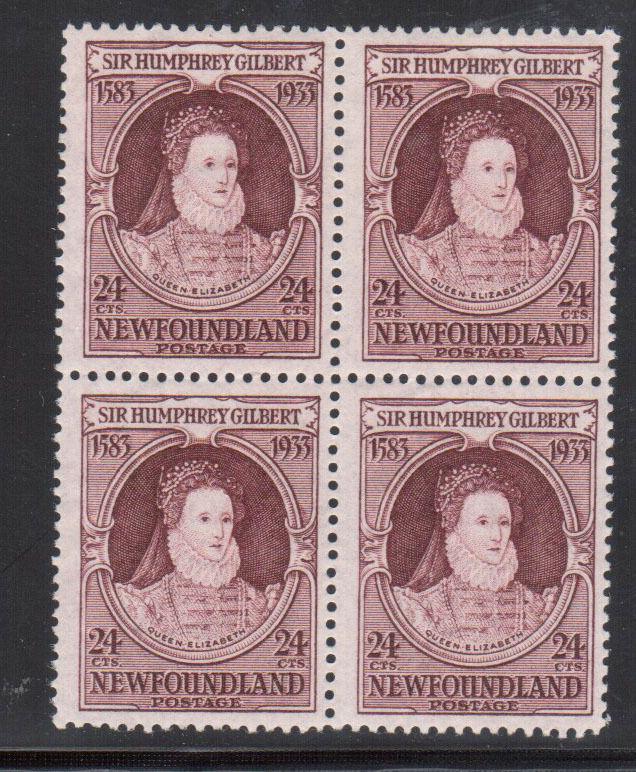 Newfoundland #224 VF/NH Block