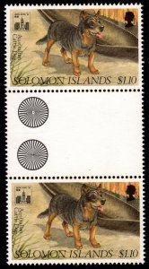 Solomon Islands - Scott #770 Mint Gutter Pair (Dog)