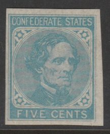 CSA U.S. Scott Scott #7 Confederate States of America Stamp - Mint NH Single