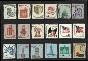 PCBstamps   US 1975-1981 Prominent American, 1278//1293, 18 var., MNH, (2)