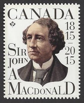Canada #2804i MNH die cut single, Sir John A. Macdonald, issued 2015