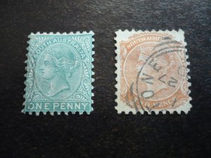 Stamps - South Australia - Scott# 57-58 - Used Part Set of 2 Stamps