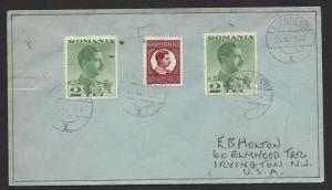 ROMANIA 1934 Multi Franked 3 Stamp Cover Bucharest to USA