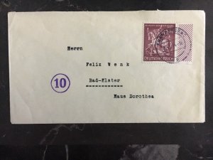 1944 Franzensbad Czechoslovakia Germany cover To Bad Elster