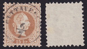 Austria - 1877 - Scott #38 - used - CITTAVECCHIA s.o.n. pmk Croatia